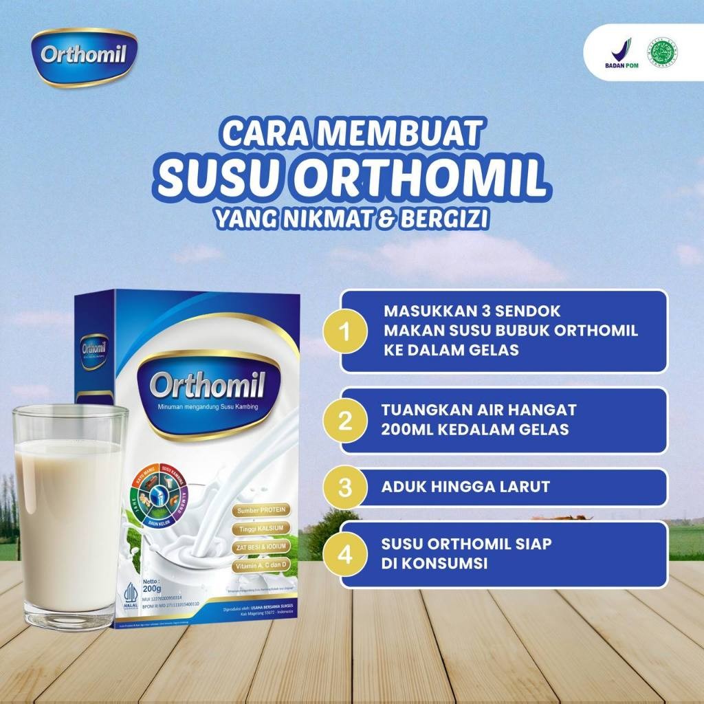 

ORTHOMIL Susu Kambing Etawa Plus Collagen untuk Tulang dan Sendi - SUSU KAMBING 40% plus COLLAGEN 2%