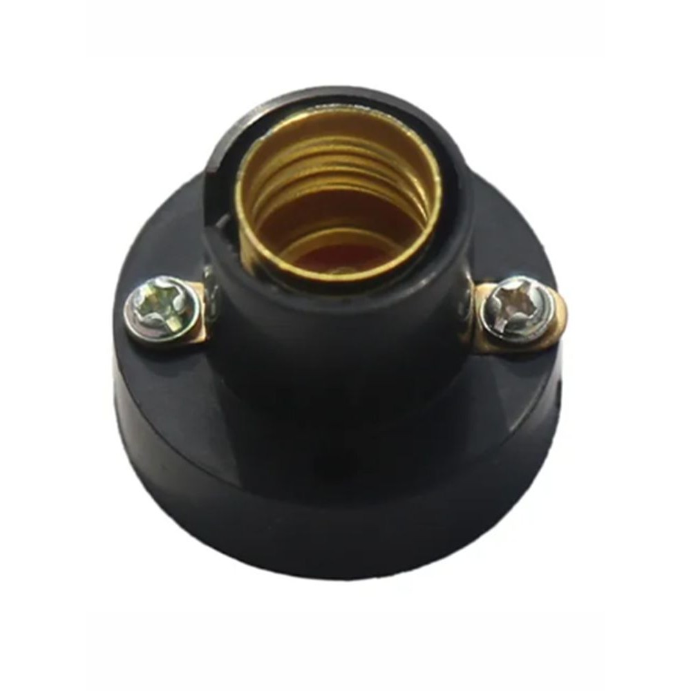

E10 E12 E14 Screw Round Conversion Flat LED Lamp Holder 5A Bedroom Small Screw Led Lighting Head Base Socket 220V Black