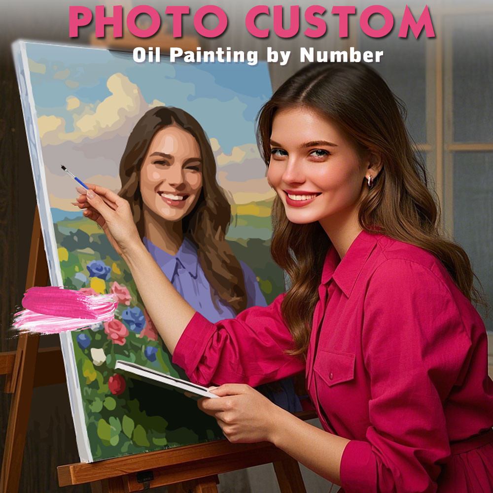 

Customized Oil Painting DIY Your Own Paint By Numbers Photo Picture For Handmade Gift Living Room Decoration