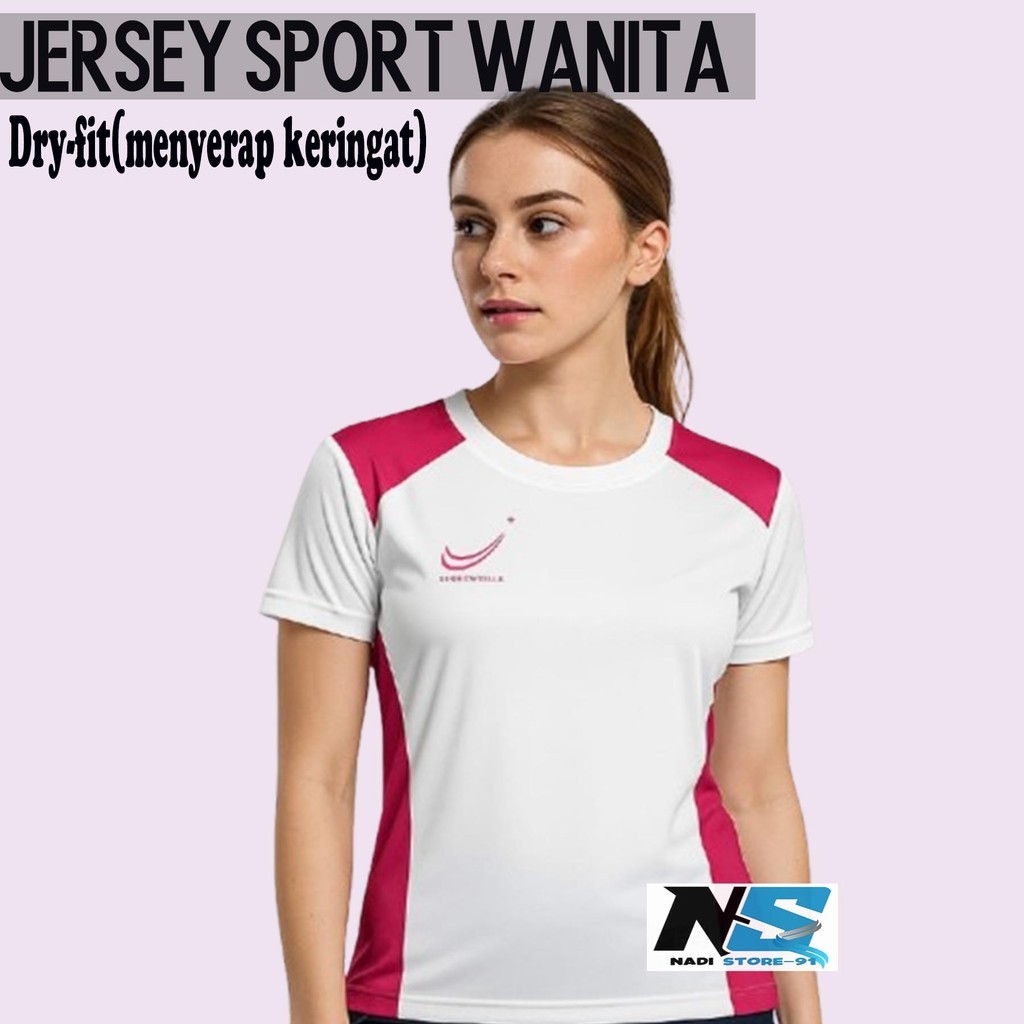 cod Atasan Jersey  Jersi sport Baju kaos olahraga senam aerobic erobik GYm Bola volly voli futsal ba
