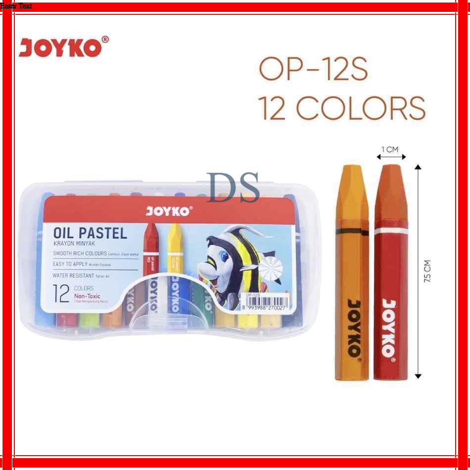 

JOYKO Crayon Krayon Minyak Oil Pastel Joyko 12 Oil Pastels | Pastel OP-12S - Blessingmask ACC