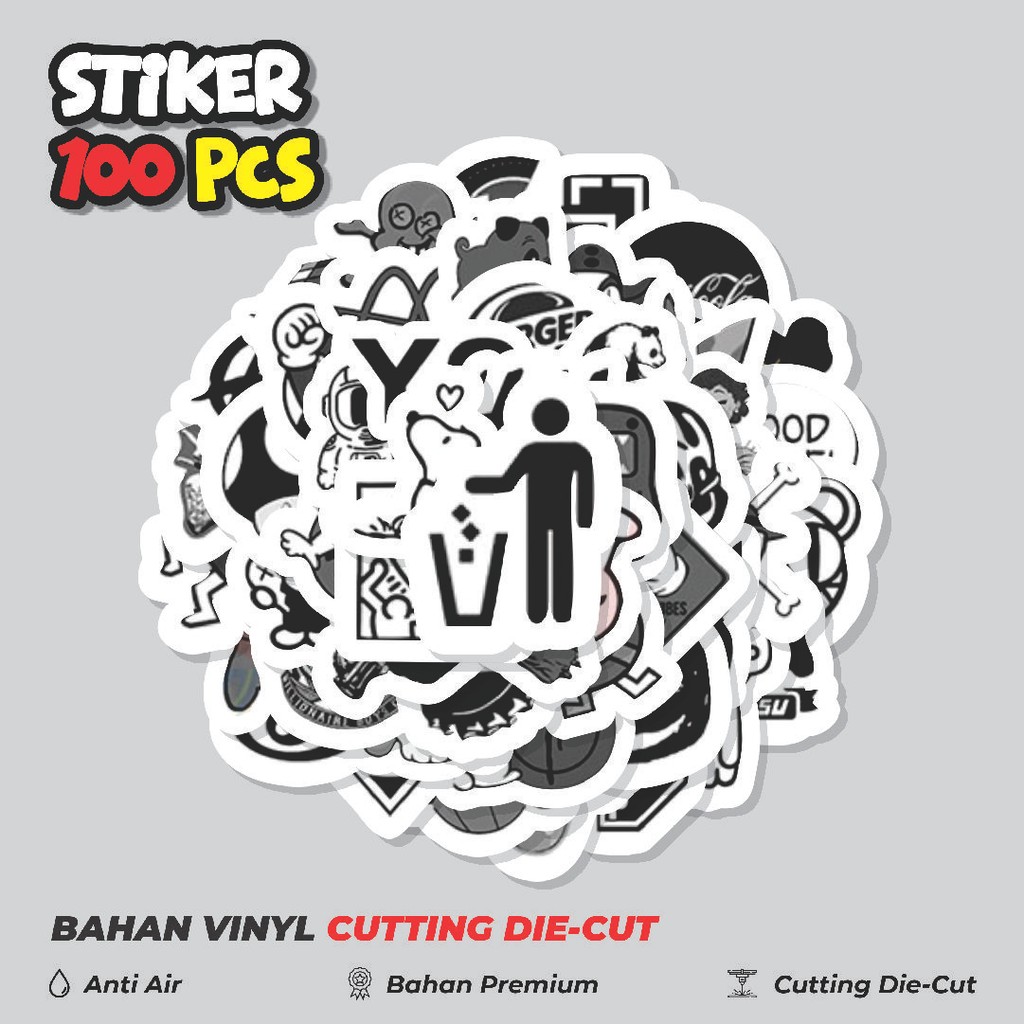 

Terbaru! 50 pcs Stiker Classic Black & White [Klasik Hitam & Putih] Dekorasi Lucu Kreatif untuk Notebook, Skateboard, HP