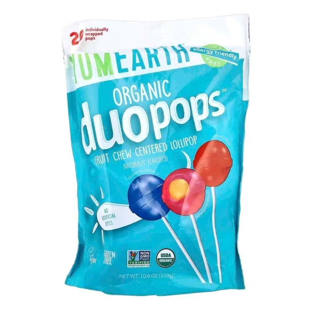 

Yumearth lollipop Duopop organic Gluten FREE- Permen anak Yumearth organik lolipop duopops @20pops/pack