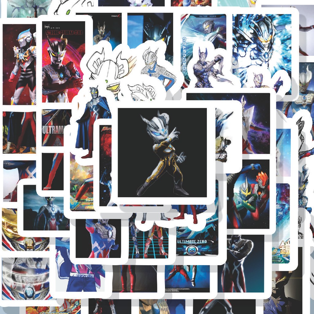 

100PCS Lucu Stiker Ultraman Zero Mini Poster Stiker Aesthetic Stiker Anti Air Stikers Berperekat Waterproof sticker decal buat Motor Helm Buku Journal Koper Casing HP Laptop Botol Minum Hadiah anak