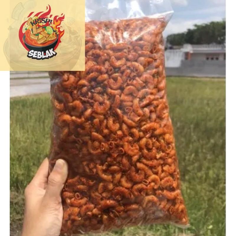 

Seblak krispi Makaroni keriuk pedas daun jeruk 500.grm seblak makroni kriwil . Seblak krispi
