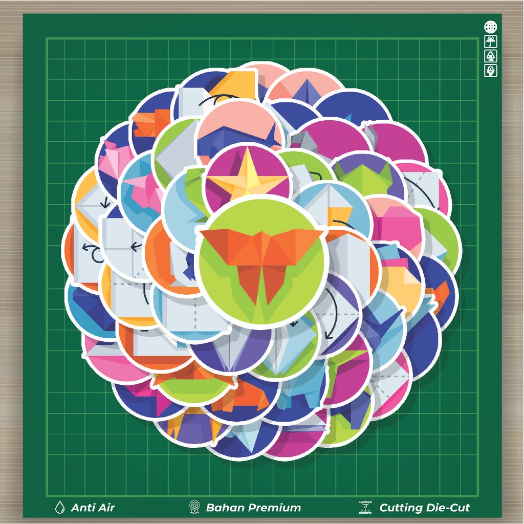 

HOT 50 PCS STIKER Stiker Origami Pack Stiker Fashion Cars Decal Dingin Kartu Album Custom Vinyl Anti Air- Sticker Aesthetic Buku Journal Koper Casing HP Tablet Laptop Helm Motor Botol Minum