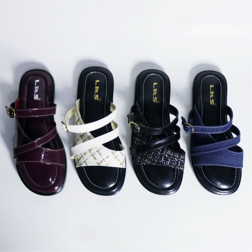 JAMIN MURAH LBS Sandal Wanita Empuk Sandal Wanita Kekinian Sendal Cewek Platform 3 cm Empuk Sandal W