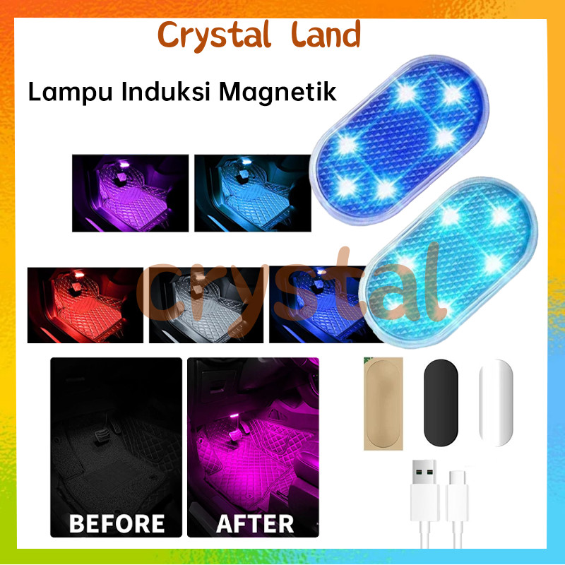 Lampu Interior Mobil LED Lampu Kolong Motor / Lampu Sentuh Lampu Ambient Auto Atap Langit-langit