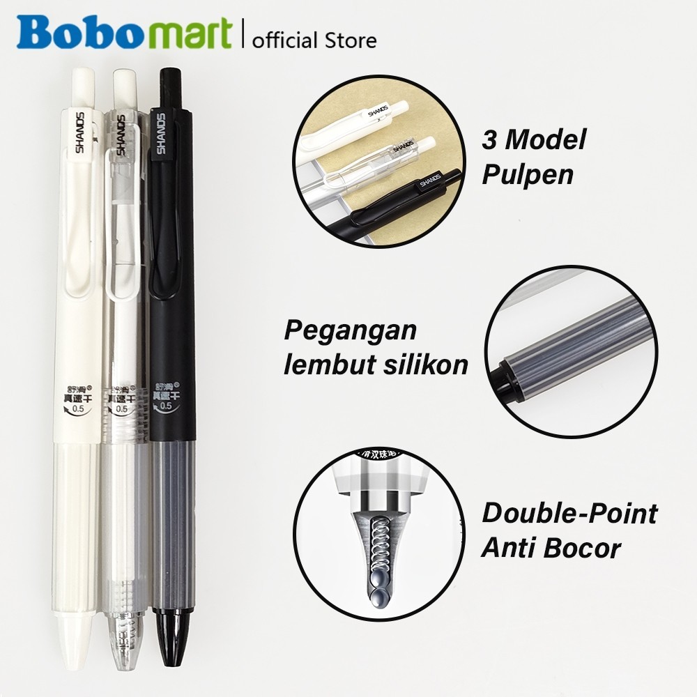 

BOBOMART SHANDS 1 Pcs S665 Pulpen Gel Shands - Alat Tulis Sekolah Murah, Gel Pen Berkualitas
