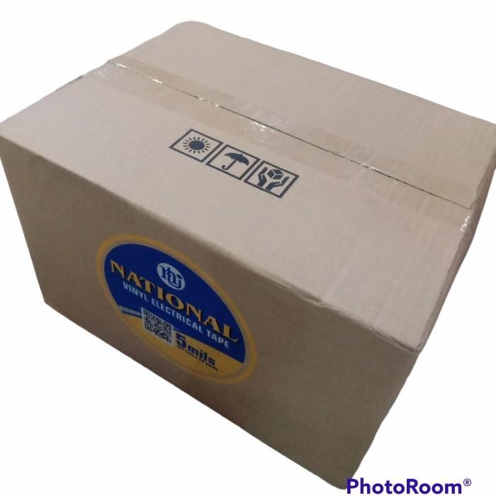 

MUMPUNG PROMO PER DUS - National Isolasi Hitam Selotip Listrik PVC Tape 3/4” 20 yard - As picture showTERLARIS