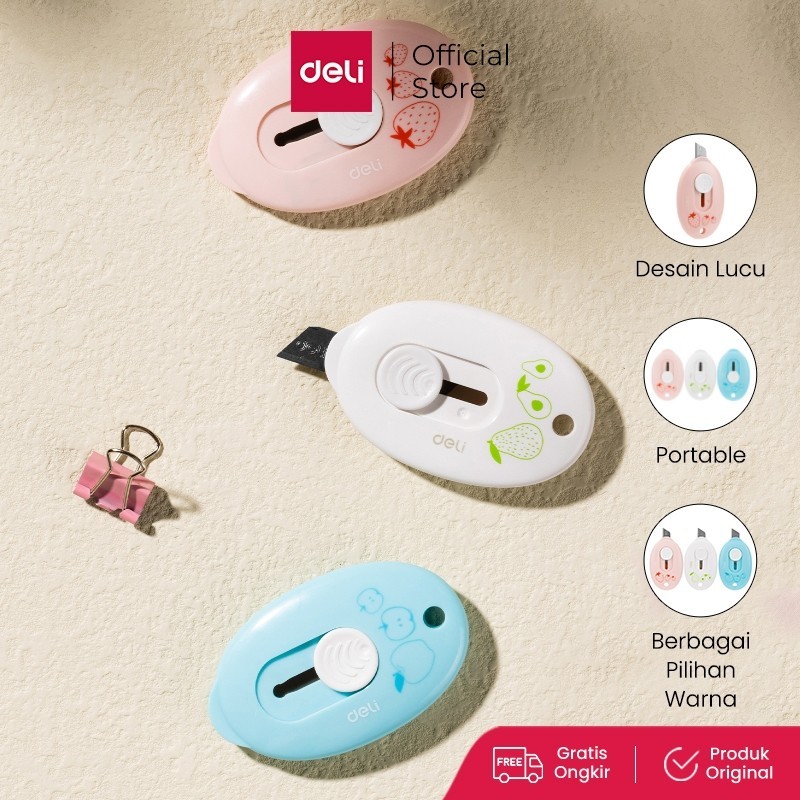 

Deli Mini Cutter Pisau Kecil Portabel Lucu SK5 E2050F Pembuka Paket & Keperluan Sehari-hari