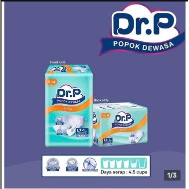 DR.P Popok Dewasa DR P M/ L/ XL isi 8 Pampers Lansia / Pasien Rumah Sakit Ukuran Dewasa Diapers DR. 