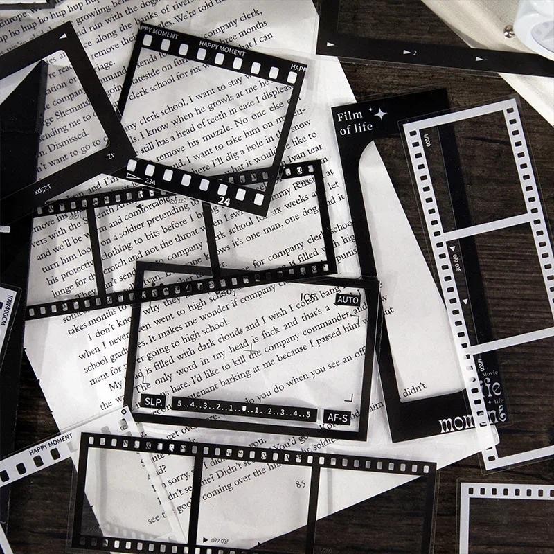 

20pcs/pack Film Frame Stickers Waterproof PET Collage Junk Journal DIY Scrapbooking Background Decor Stickers