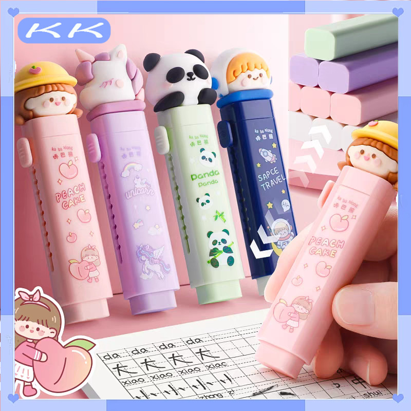 

Mechanical Eraser Free 2PCS Refill Karakter Kartun 3D / Sliding Eraser / Penghapus Pensil Anak Sliding Eraser