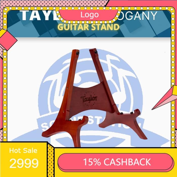 Taylor Mahogany Guitar Stand | Stand Gitar Kayu Original - Dark Stain mcw17