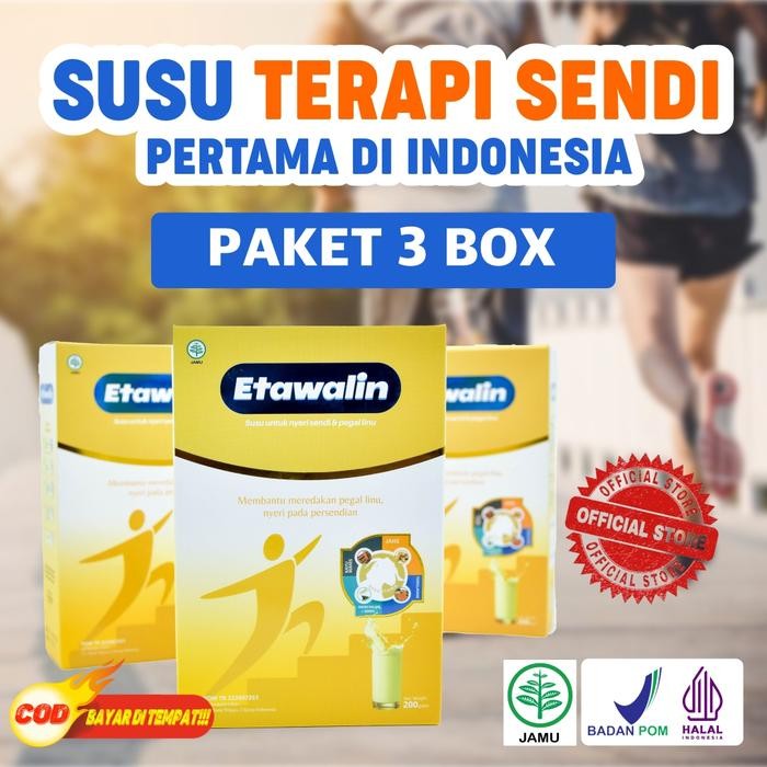 

[Promo] Susu Etawalin Original Asli Official Susu Terapi Untuk Tulang Sendi Asam Urat Kambing Etawa Asli 3 Box Bahan Bubuk Manis Dairy Milk - LIN03