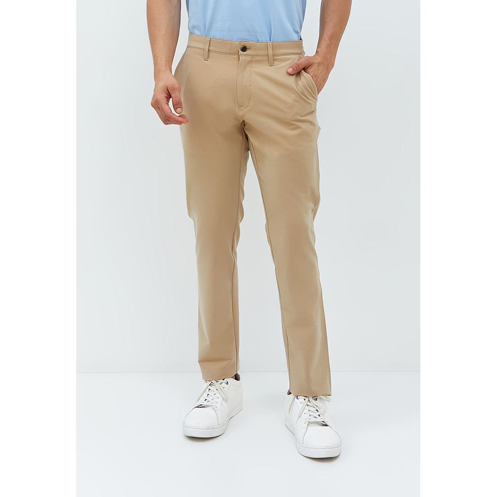 Jack Nicklaus Nordic Celana Panjang Pria Slim Fit Khaki