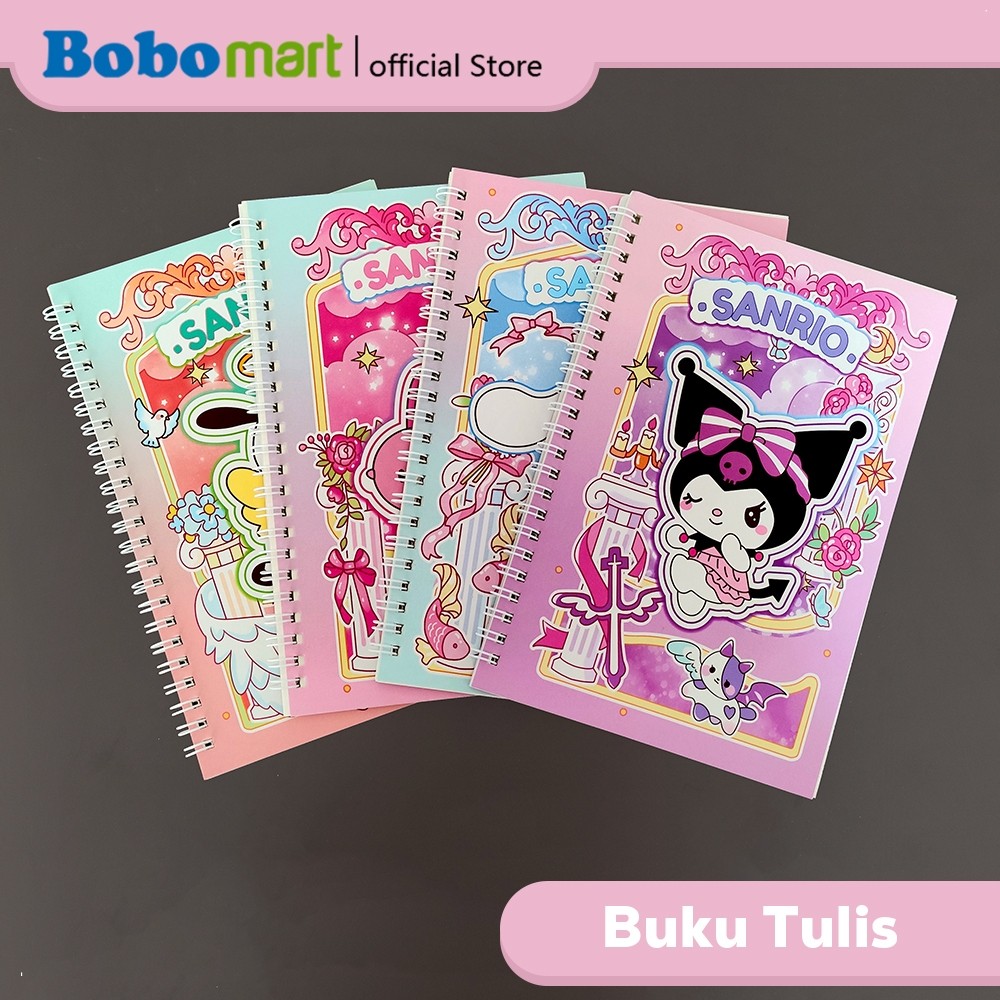 

BOBOMART Notebook Spiral A5 Motif Sanrio Lucu – Buku Catatan 40 Lembar Bergaris ZXB-2285