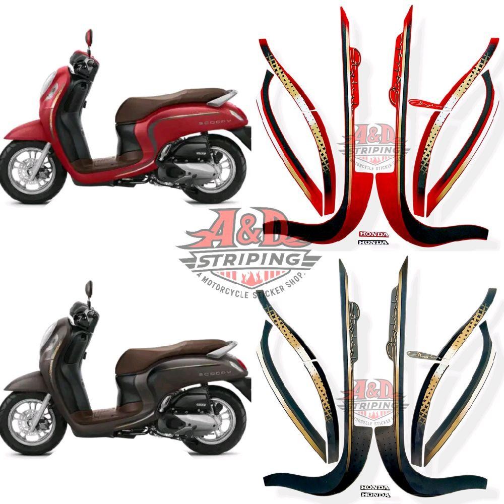 Striping Stiker Standar Lis Motor Honda Scoopy Stylish 2023