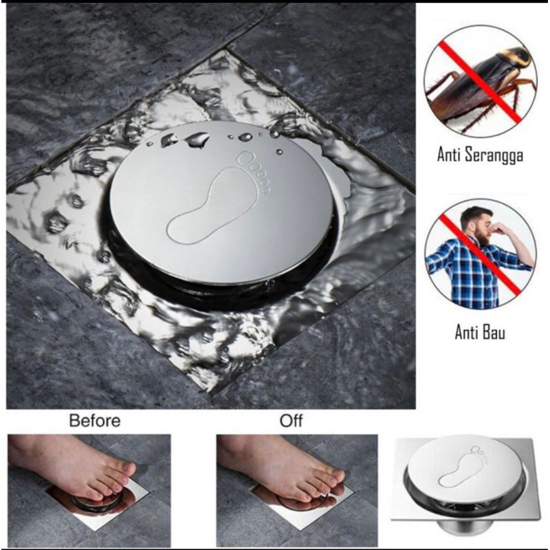 SARINGAN GOT FLOOR DRAIN INJAK PENCET TEKAN ANTI BAU ANTI SERANGGA