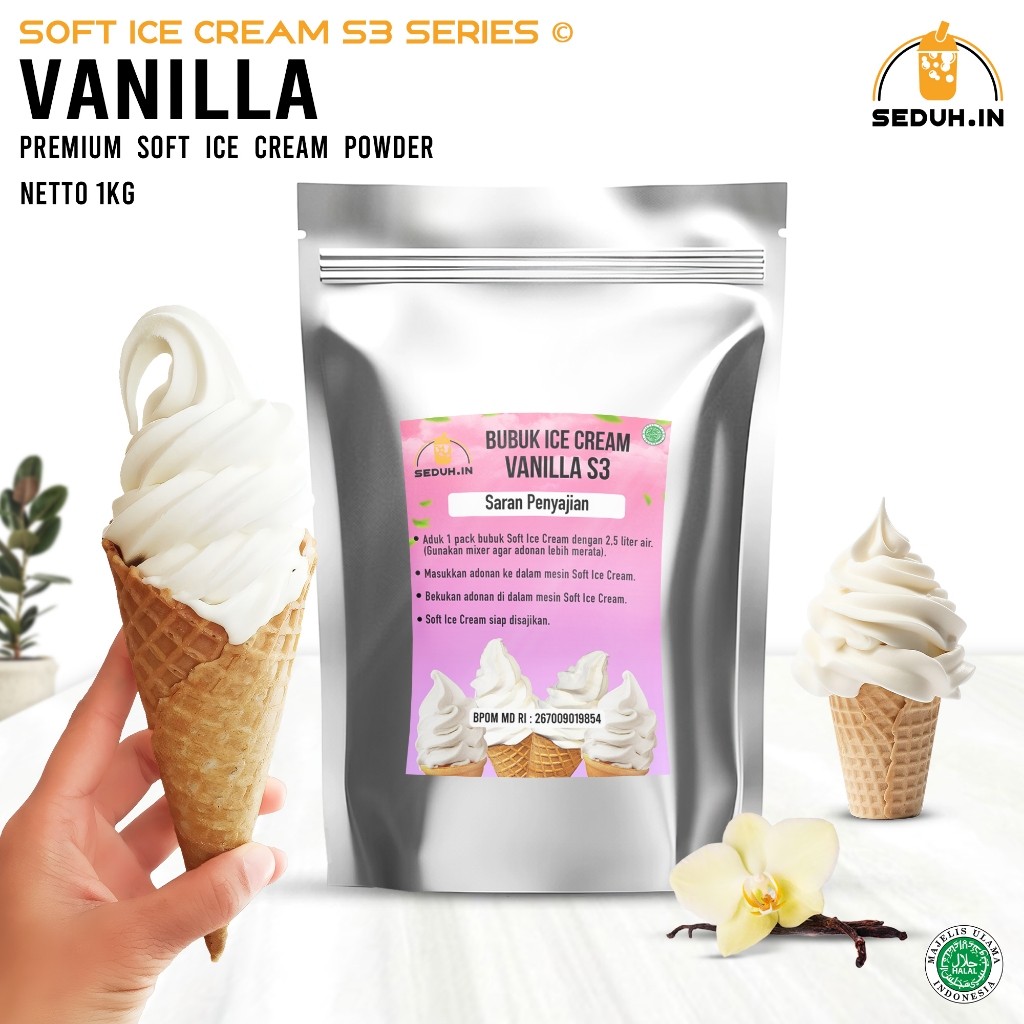 

Bubuk Ice Cream Vanilla 1KG / Premium S3
