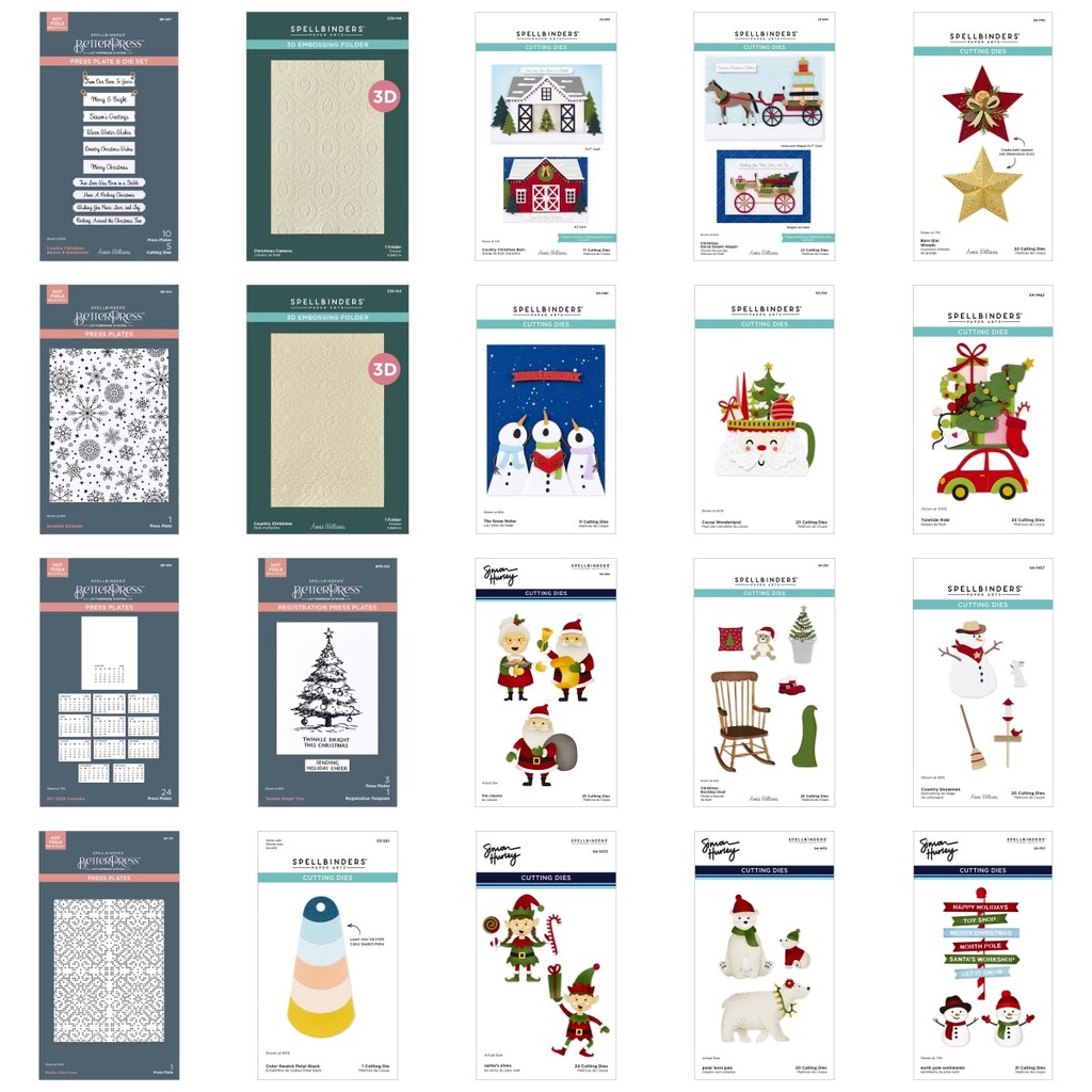 

Country Christmas Collection Metal Cutting Dies Hot Foil For DIY Scrapbook Craft Decoration Embossing Template Supplies 2025