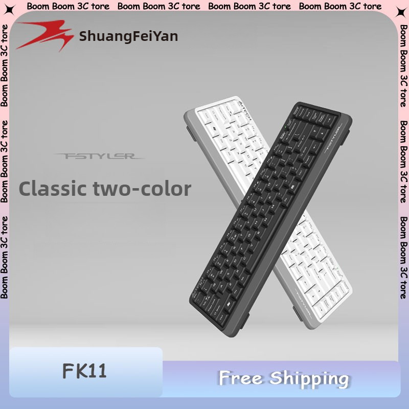 A4TECH Fk11 Wired Keyboard Portable USB Office Home Laptop 87 Key Splash Protection Mini Mute Wired 