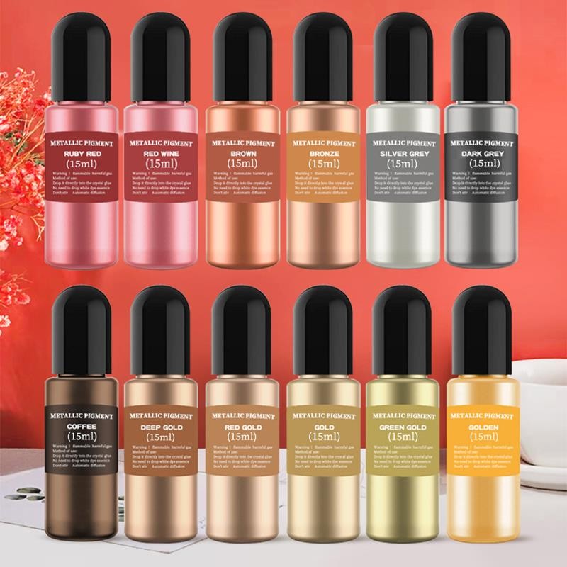 

15ml Metal Halo Staining Essence Epoxy Resin Pigment For Resin Jewelry Making UV Resin Dye Liquid For Art Resin Pigment