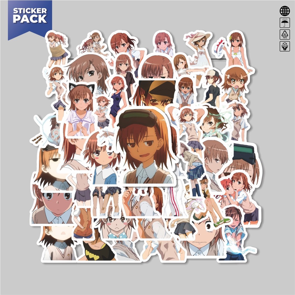 

[100PCS]Stiker Pack Stiker Anime Series Certain Magical Index Character Mikoto Misaka Aesthetic Vinyl Anti Air Dekorasi Sticker Laptop Buku Journal Koper Helm Casing HP Gitar Helm Skateboard