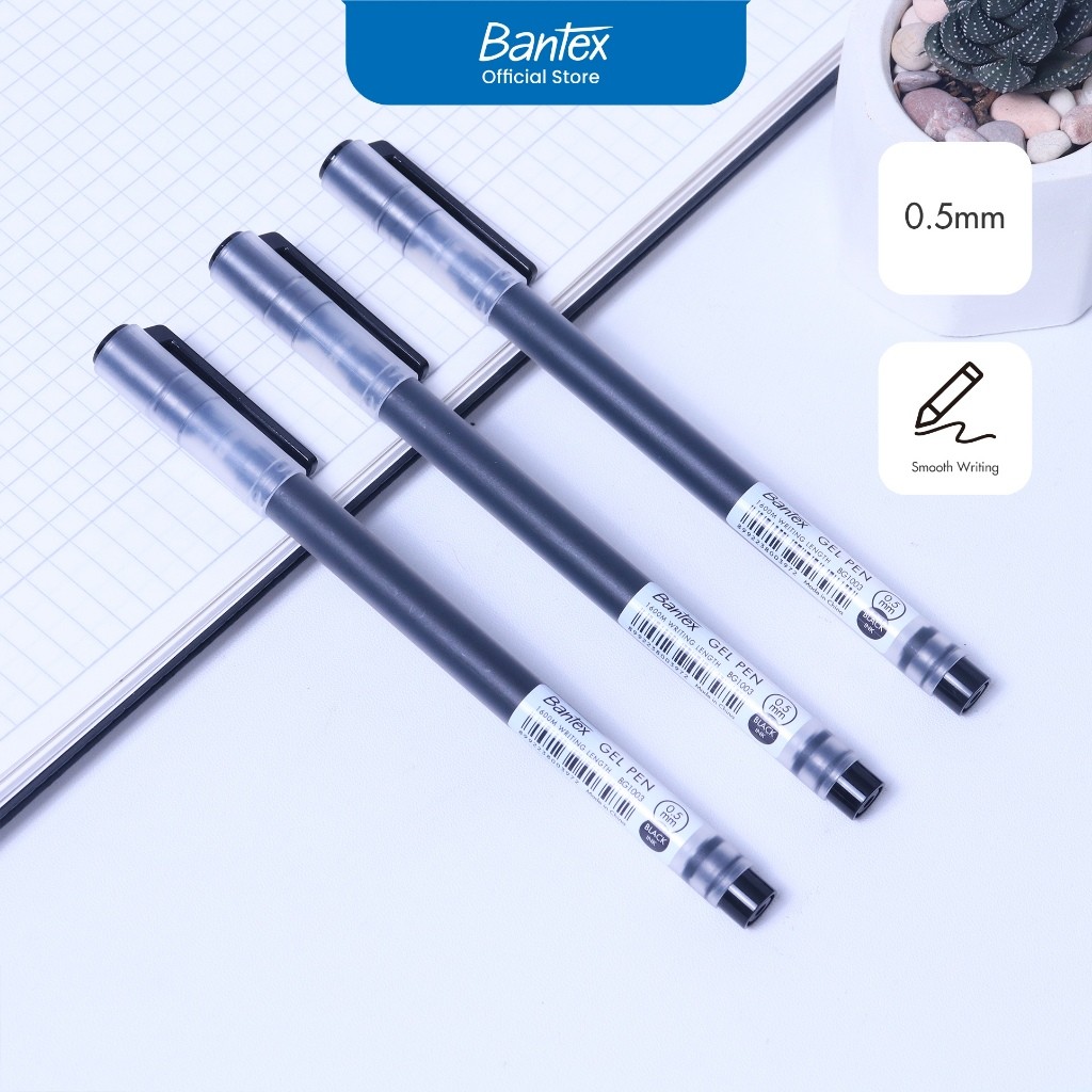 

Bantex Pulpen Pena / Gel Pen 0.5 mm Tinta 4X Lebih Banyak Isi Satu Set BG1014