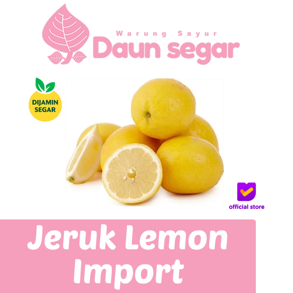 

Lemon Import Premium 1kg Kulit Halus, Cocok Infused Water & Masakan