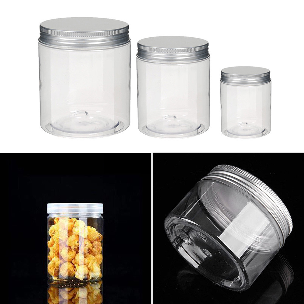 

Clear Plastic Jar And Lids Empty Jar Vanity Box Containers Candy Box Travel Bottle 30ml 50ml 60ml 80ml 100ml 120ml 250ml 500ml