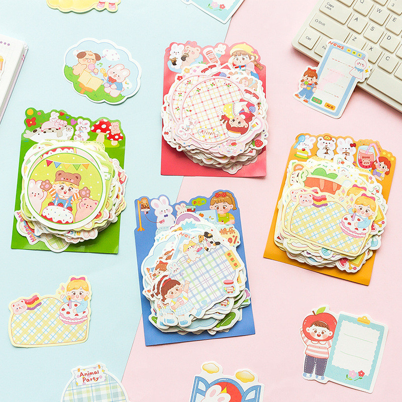 

100pcs/pack Lovely Girls Boys Note Pad Hand Account Material Base Paper High Qualified Writing Paper Memo Note