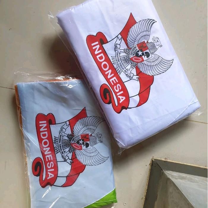 Promo ( 1 kodi / 20 pcs ) Umbul umbul Layur Garuda 4 meter || Kombinasi Warna - biru kuning, 3 meter