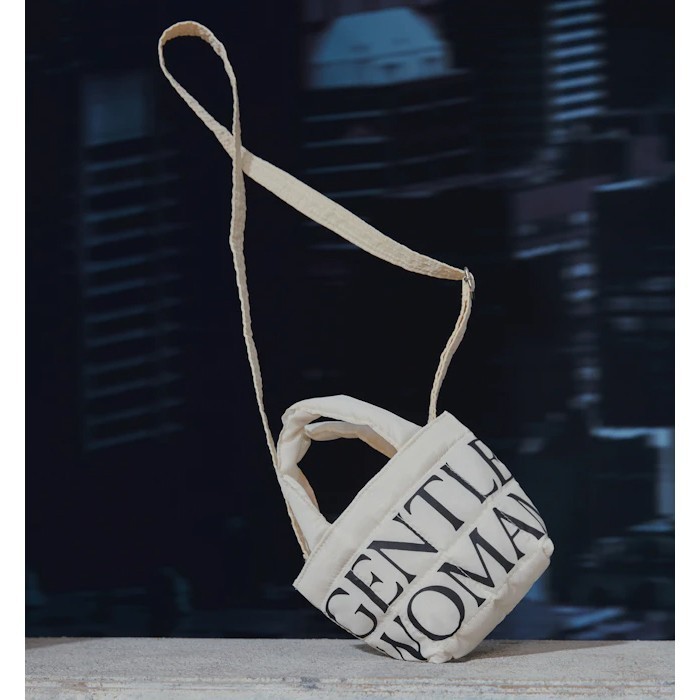 (READY STOCK) Gentle Woman CRIMINAL PUFFER MICRO TOTE BAG CREAM Original