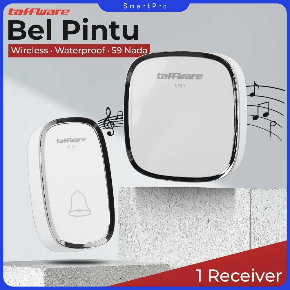 Taffware Bel Pintu Rumah Wireless Doorbells Waterproof 59 Nada - A101