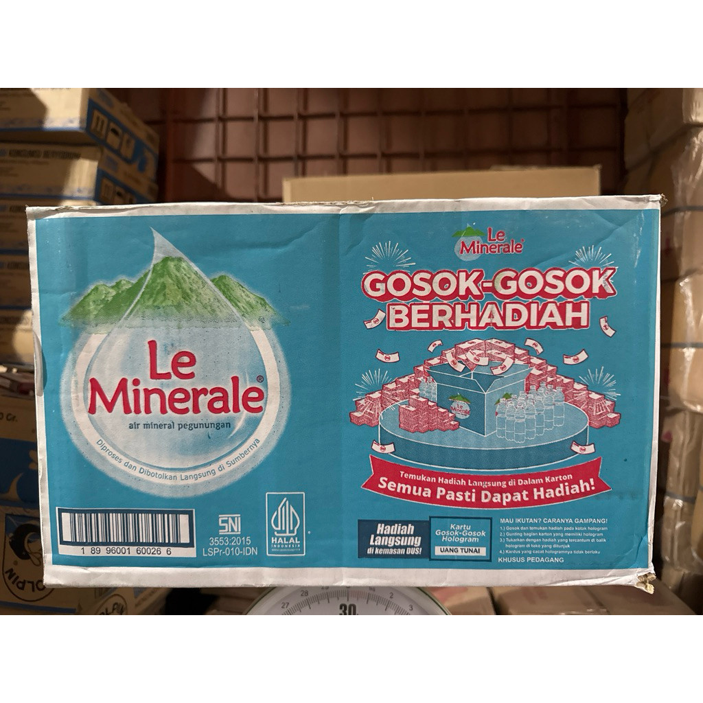 

Le Minerale 600ml @ 24 botol / 1 dus
