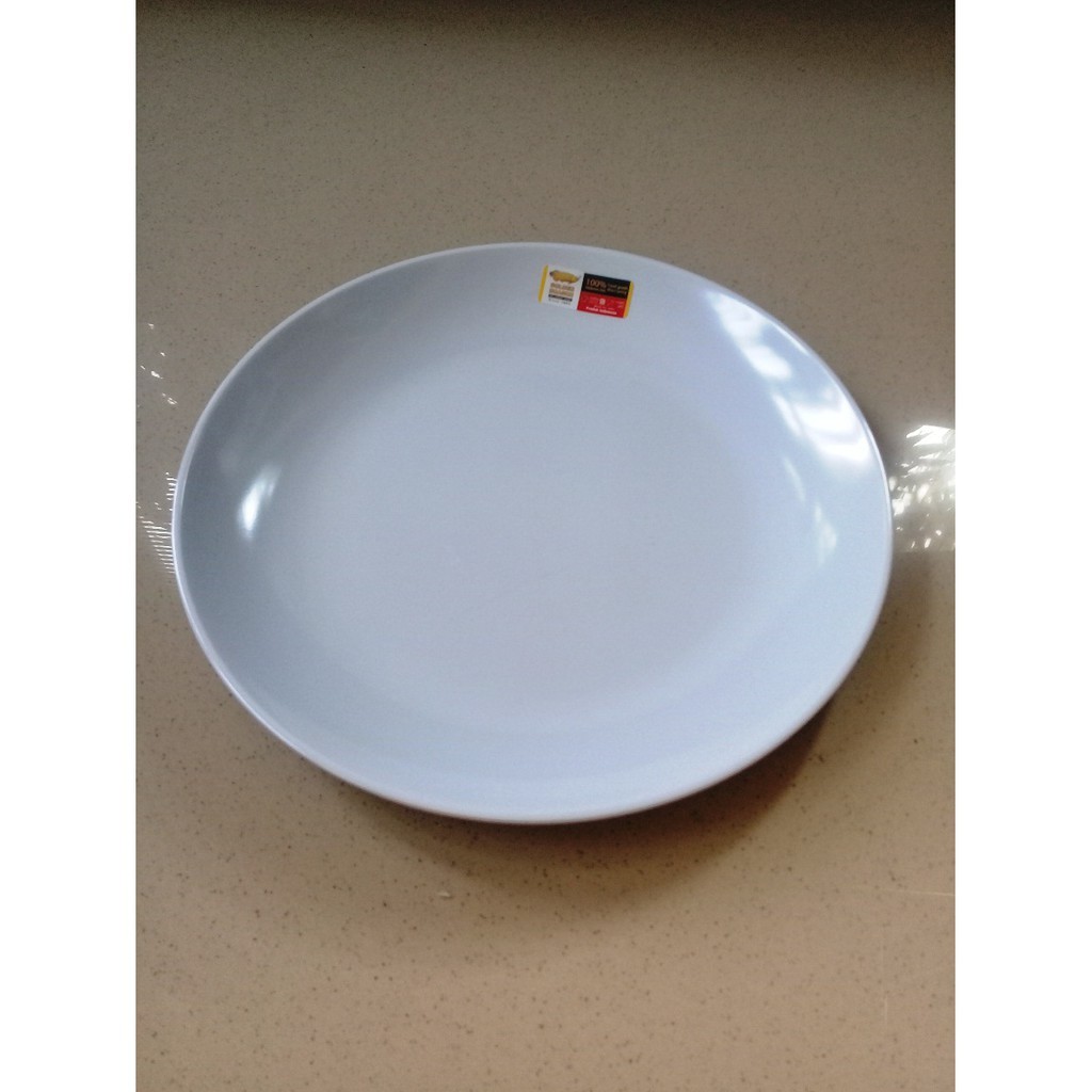 Piring Bulan Putih 9" 23cm Melamine - Golden Dragon P1009