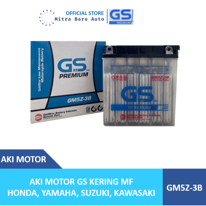 BOBUNSHOP  Aki Motor Honda Supra Lama dan Supra X Lama SNI GM5Z-3B Basah