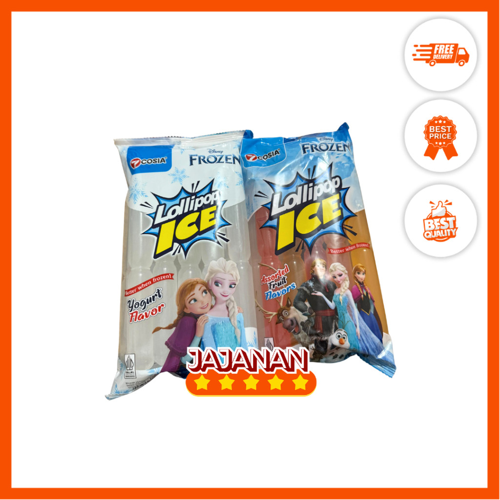 

Disney Frozen Lollipop Ice Rasa Yogurt/Assorted 1 Pack isi 10 pcs x 50ml