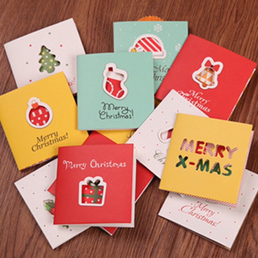 

12/16/24 PCS Random Greeting Card Kids Mini Blessing Greeting Cards Envelope New Year Postcard Gift Card Xmas Party