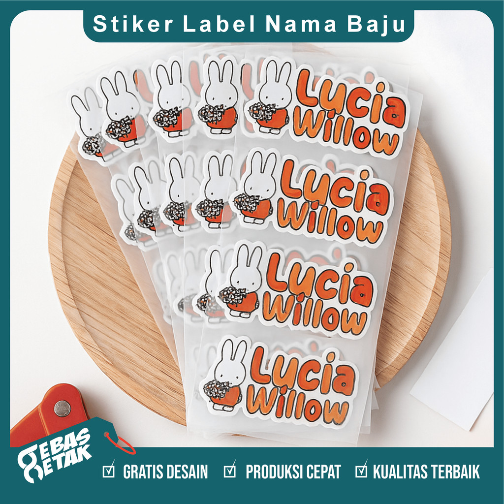 

Stiker Label Nama Baju DTF Tinggal Setrika Custom Lucu untuk Seragam dan Kebutuhan Anak