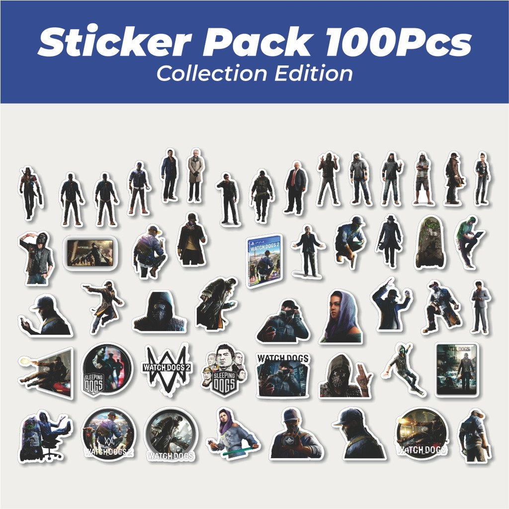 

Hot Stiker Game Series Watch Dog's Lucu Anti Air Stikers Berperekat Waterproof Sticker Decal Buat Motor Helm Buku Journal Koper Casing HP Laptop Botol Minum