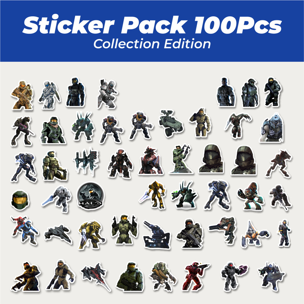 

Hot Stiker Game Series Halo Karakter Mix 7 Lucu Anti Air Stikers Berperekat Waterproof Sticker Decal Buat Motor Helm Buku Journal Koper Casing HP Laptop Botol Minum