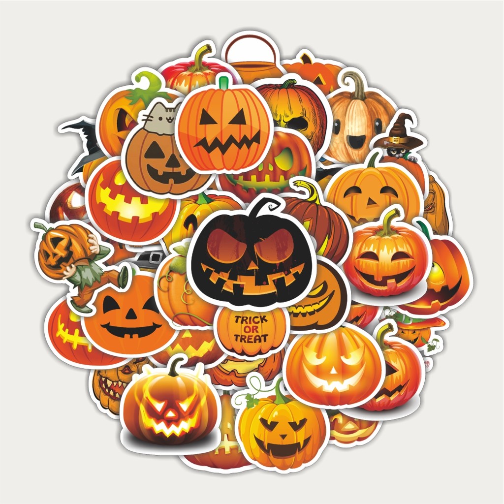 

Sticker Pack Stiker Halloween Series Character Pumpkins | Sticker TUMBLR | Stiker LAPTOP KOPER HELM