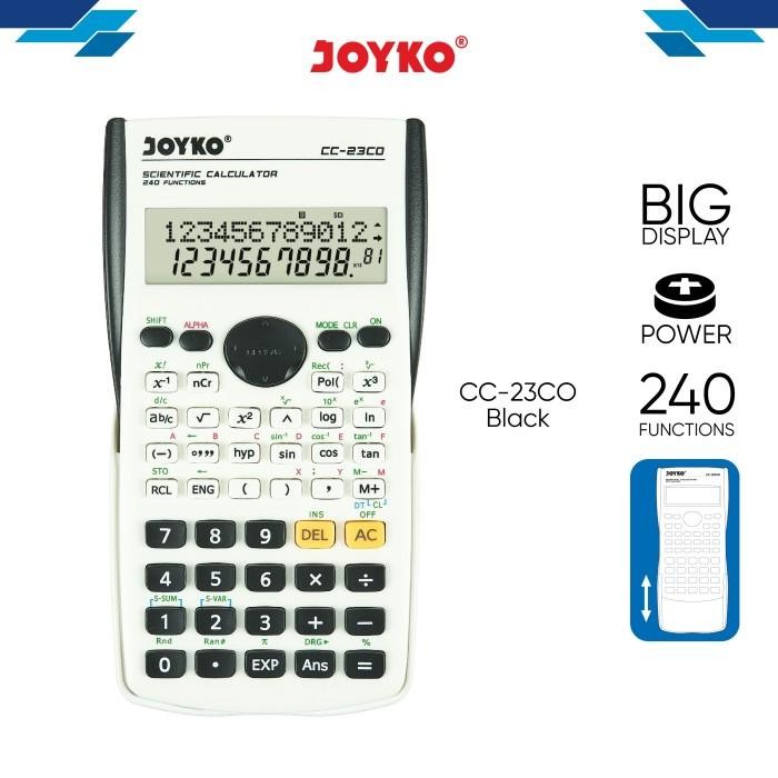 

JOYKO Calculator Kalkulator CC-23 Scientific 240 Functions - CC-23CO Black
