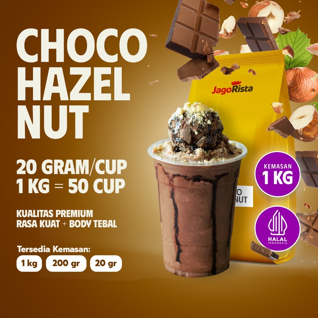 

Jagorista Bubuk Minuman Choco Hazelnut 1 KG Kualitas Premium