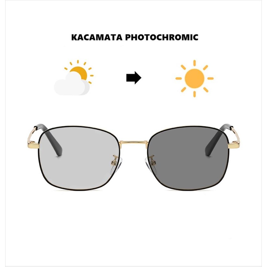 Kacamata Photochromic Fashion Cowok Cewek Anti Radiasi GT6639  McQueen Accessories Indonesia