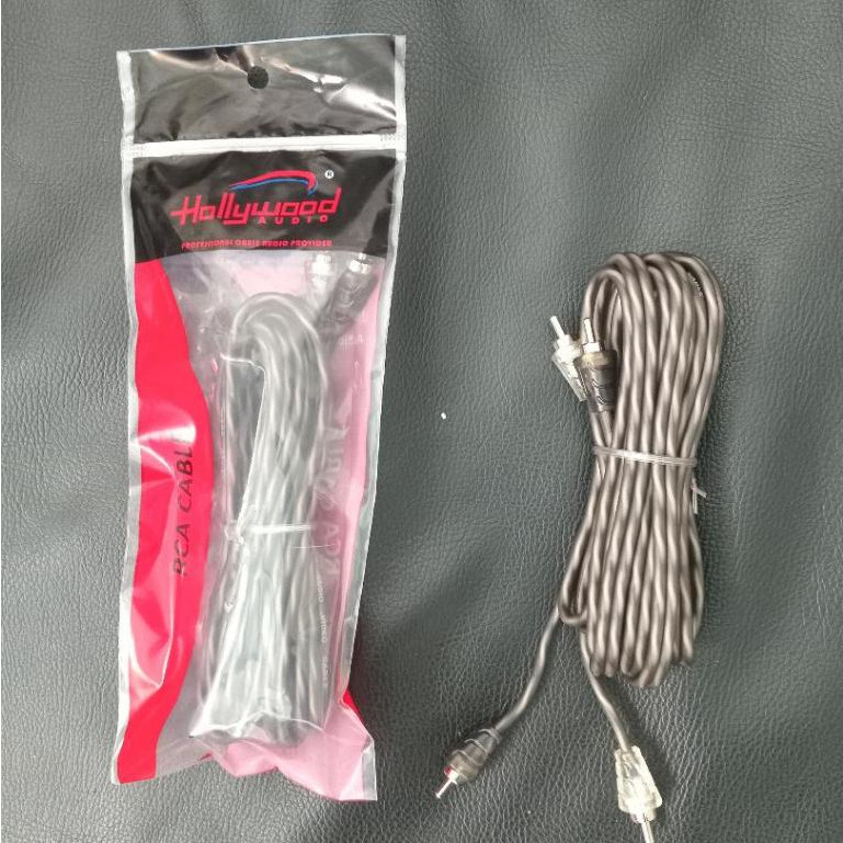 Kabel RCA Audio Mobil Hollywood Panjang 5 meter kualitas bagus