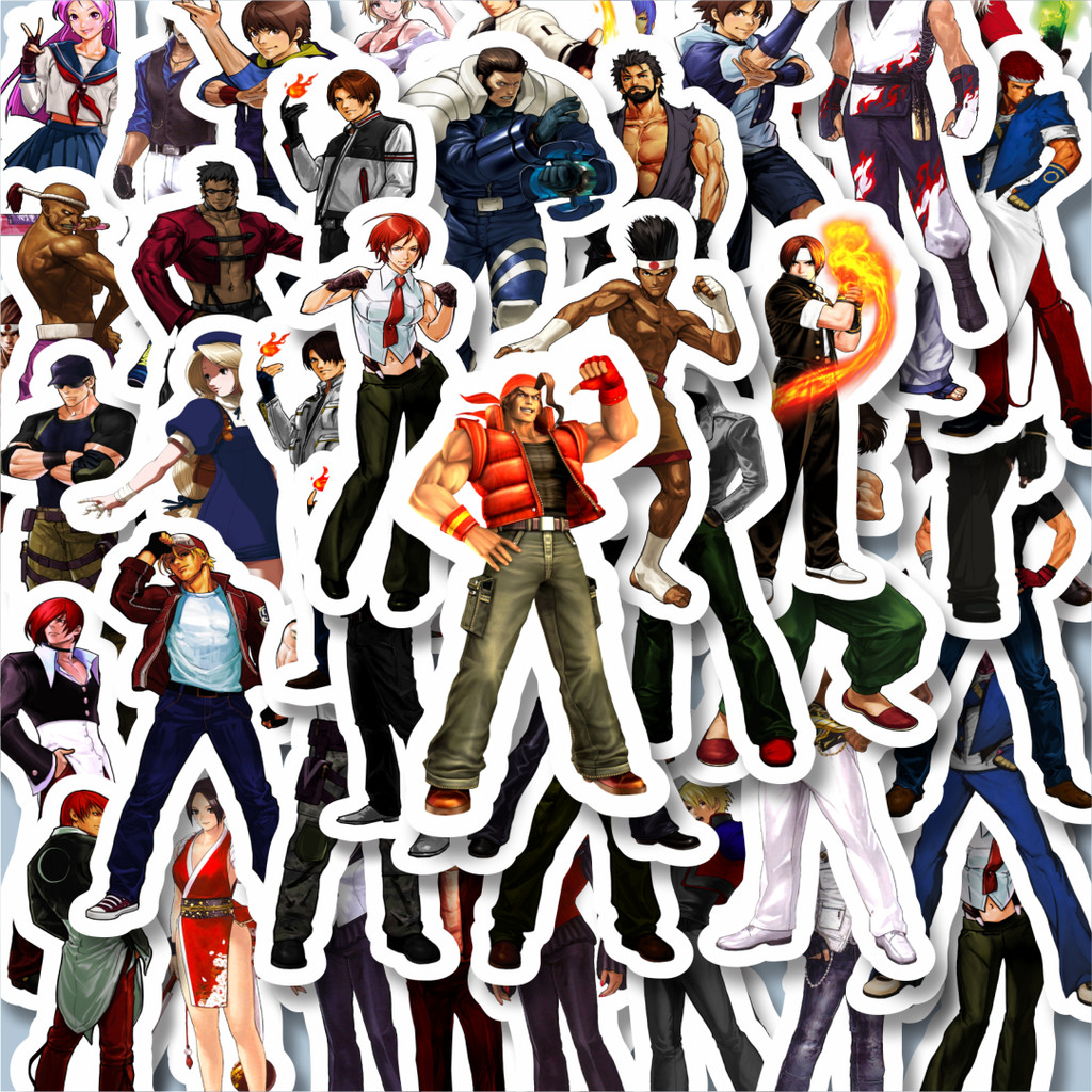 

100PCS Lucu Stiker Game Series King Of Fighter Character Mix 2 Stiker Aesthetic Stiker Anti Air Stikers Berperekat Waterproof sticker decal buat Motor Helm Buku Journal Koper Casing HP Laptop Botol Minum Hadiah anak